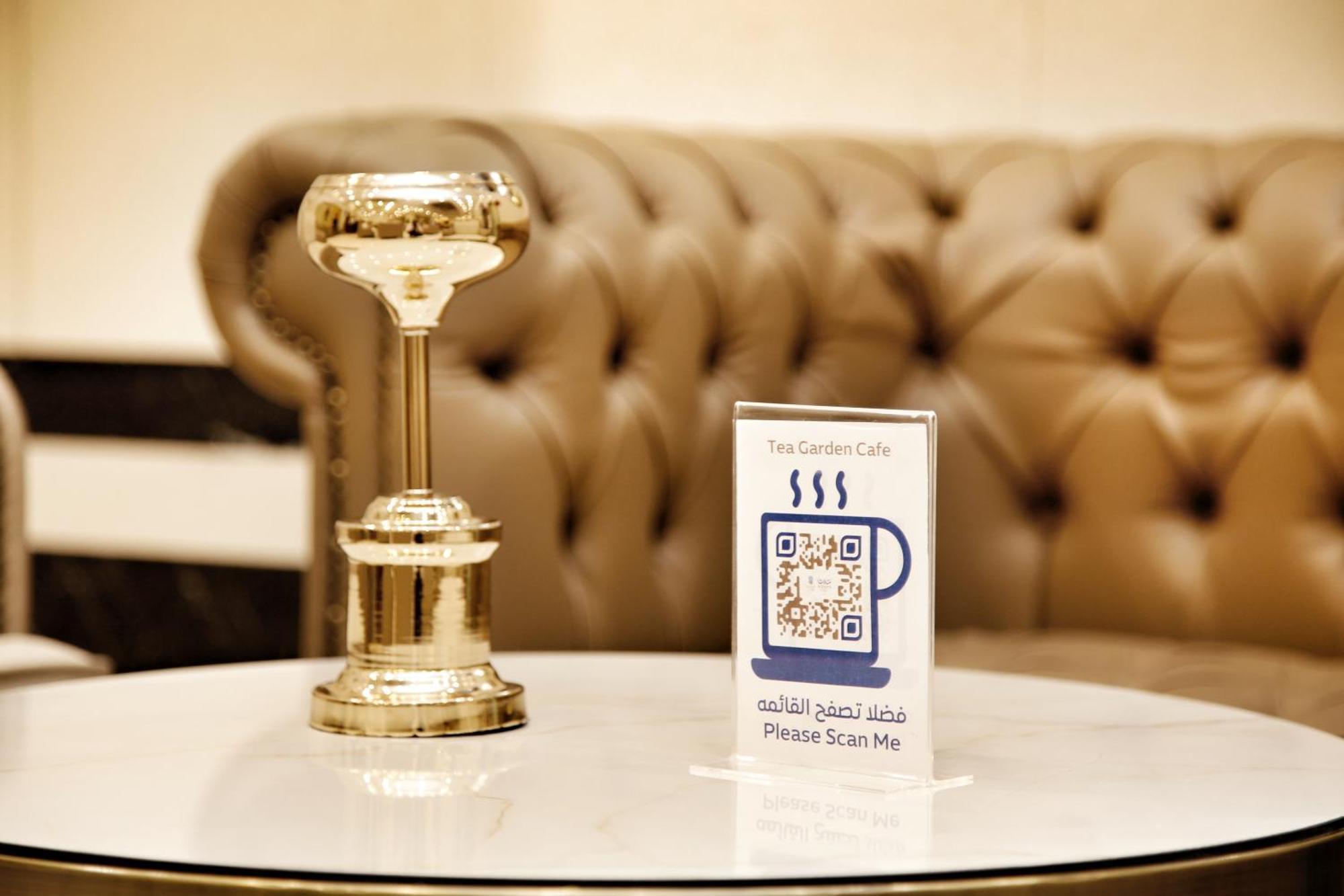 Hotel Maden Alrawda Medyna Zewnętrze zdjęcie QR code in a coffee shop